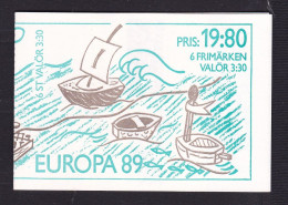 1989 Svezia Sweden EUROPA CEPT EUROPE Libretto MNH** Giochi Infantili Children's Games Booklet - 1989