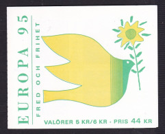 1995 Svezia Sweden EUROPA CEPT EUROPE Libretto MNH** Pace E Libertà 50 Fine II Guerra Mondiale Peace And Freedom Booklet - 1995