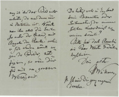 Hermann Wichmann (1823-1905) Deutscher Komponist U. Schriftsteller Autograph Jenny Lind - Schrijvers