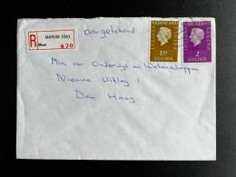 NETHERLANDS 1975 REGISTERED LETTER MARUM (GN) TO 'S GRAVENHAGE 02-07-1975 NEDERLAND AANGETEKEND - Briefe U. Dokumente