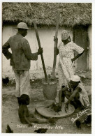 Haiti Vintage RPPC Paul Couba Postcard Peasant's Life - Food Preparation - Haïti