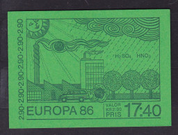 1986 Svezia Sweden EUROPA CEPT EUROPE Libretto MNH** Conservazione Della Natura, Nature Preservation Booklet - 1986