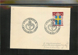 SVEZIA SVERIGE - STOCKHOLM - 1958 - BARNENS DAG - CHILDREN'S DAY - Briefe U. Dokumente