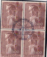 Portugal -4  Quadras  1954  Fundação  Da Cidade De S. Paulo - Postmark Collection