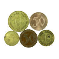 Token Bielefeld Bethel Shops Lot Of 5 Germany 5 10 50 100 Pfennig 03760 - Monétaires/De Nécessité