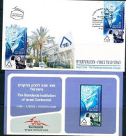 ISRAEL 2023 ISRAEL STANDARDS INSTITUTION CENTENNIAL STAMP MNH + FDC + BULITEEN - Unused Stamps