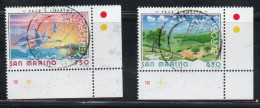 REPUBBLICA DI SAN MARINO 1995 EUROPA UNITA CEPT PACE E LIBERTÀ PEACE LIBERTY SERIE COMPLETA COMPLETE SET USATA USED - Gebruikt