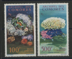 COMORES POSTE AERIENNE N° 5 + 6 Neufs ** (MNH) Cote 51 € FAUNE ET FLORE MARINE TB - Comores (1975-...)