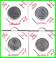 GERMANY - ALEMANIA DEUTFCHES REICH SERIE DE 4 MONEDAS DE 0.50 REICHSPFENNIG AÑO 1943 – KM 96 ( SERIE COMPLETA 4 CECAS ) - 50 Reichspfennig