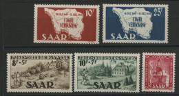 SARRE / SAAR N° 248 à 252 Neufs Sans Charnière ** (MNH) Cote 24 €. TB - Nuovi