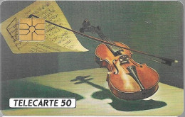 CARTE-PRIVEE-1989-D182-GEMA-VIOLON Tableau D Alerini-1000ex-Utilisé Reste 5U-TBE/LUXE/RARE - Privées