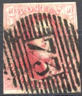 [O SUP] N° 5a, 40c Carmin-rose Pâle, Belles Marges - Obl Centrale 'P73' Liège - Cote: 625€ - 1851-1857 Medaillons (6/8)