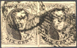 [O SUP] N° 6B, 10c Brun Foncé En Paire, Papier Côtelé - Bien Margé - Cote: 160€ - 1851-1857 Medaillen (6/8)