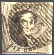 [O SUP] N° 6A (Pl. III), Grandes Marges Et Petit Bdf - TB Obl Centrale 'P35' Dixmude, Coba +10 € - 1851-1857 Medaglioni (6/8)