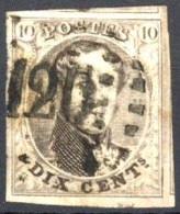 [O SUP] N° 6A (Pl. III), Belles Marges Et 2 Voisins - Superbe Obl Centrale 'P120' Points De Tournai, Coba +10 € - 1851-1857 Medaillons (6/8)