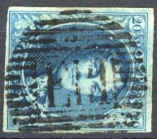 [O SUP] N° 7A,  Grandes Marges - Obl Centrale Ambulant 'E.III', Coba +10 € - 1851-1857 Medaillons (6/8)