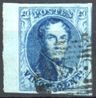 [O SUP] N° 11a, 20c Bleu Foncé, Belles Marges Et Bdf - Belle Obl 'P122' Laissant Le Regard Dégagée. LUXE - 1858-1862 Médaillons (9/12)