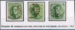 [O SUP] N° 13B, Lot De 3 Exemplaires - Jolie Nuances Et Obl DC 'Eghezée' Sur Une Valeur - 1863-1864 Medaillons (13/16)