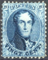 [(**) SUP] N° 15a, 20c Bleu Foncé, Dentelure 12.5x12.5, Regommé Et Compté Comme Sans Gomme - Excellent Centrage. LUXE -  - 1863-1864 Medaillons (13/16)