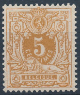 [** SUP] N° 28B, 5c Ocre-rouge Vif, Centrage Parfait, Fraîcheur Postale - Très Rare Avec Ce Centrage - Cote: 1437€ - 1869-1883 Léopold II