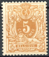 [* SUP] N° 28B, 5c Ocre-rouge Vif - Grande Fraîcheur - Cote: 120€ - 1869-1883 Leopold II.