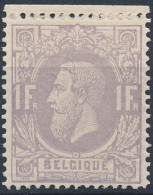 [** SUP] N° 36, 1F Mauve (nuance Pâle), Centrage Parfait Et Petit Bdf - Fraîcheur Postale. Rare - Cote: 4000€ - 1869-1883 Léopold II