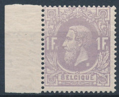 [** SUP] N° 36-cu, 1F Mauve Avec Bord De Feuille. Gros Point Blanc Sous Le Cou - Fraîcheur Postale - 1869-1883 Leopold II.