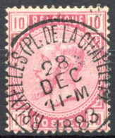 [O SUP] N° 38, Superbe Obl Centrale 'Bruxelles (PL. De La Chapelle)' - Superbe - 1869-1883 Leopold II.