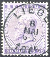 [O SUP] N° 41, Centrage Parfait, Obl Centrale 'Liège' - LUXE - 1869-1883 Leopoldo II