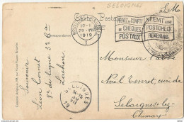 8Eb-447: SELOIGNE 14-15 30 VII 19__ : Noodstempel [aankomst] Onvolledig Jaar : S.M Verstuurd Uit BRUSSEL Noodstempel - Fortune (1919)