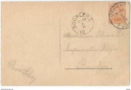 8Eb-442: BOULERS 18-19  8 II 19___ : Noodstempel [aankomst][onvolledig Jaar N° 135 VEURNE FURNES 19 - Fortune Cancels (1919)