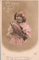 CPA 1 Euro- 1er Avril -(8) -Poisson Fillette - 1er Avril - Poisson D'avril