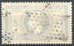 [O TB] N° 33, 5F Violet-gris, Sans Défaut. Rare Ainsi - Cote: 1100€ - 1863-1870 Napoléon III. Laure