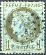 [O SUP] N° 50, Superbe Obl Centrale Ancre 'bleue' - 1871-1875 Ceres