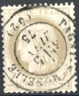 [O SUP] N° 52, 4c Gris - Superbe Obl Centrale - Cote: 60€ - 1871-1875 Ceres