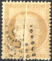 [O SUP] N° 59-cu, 15c Bistre - Superbe Pli Accordéon - 1871-1875 Ceres