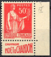 [** SUP] N° 283h, 50c Rouge Au Type IV Cdf Pub 'Moët & Chandon' Champagne - Cote: 40€ - Other & Unclassified