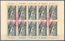 [**/O SUP] Carnet 2001, Croix-Rouge De 1952, Complet Et Superbe - Timbres Avec Obl 1er Jour Rouge - Cote: 550€ - Rotes Kreuz