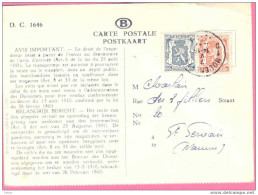 Gz964 : DIENSTPOSTKAART SPOORWEG Met Postzegels Gefrankeerd... - 1935-1949 Kleines Staatssiegel