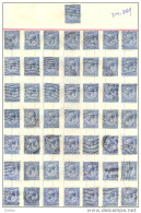 3n-869: 50 Double Stamps - Timbres Doubles:  2½ P - Non Classés