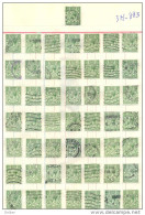 3n-883: 50 Double Stamps - Timbres Doubles:  ½ P - Unclassified