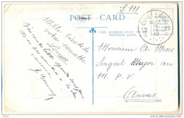 3pk794: POST CARD  THE JETTY, MARGATE:=S.M. 12* OOSTENDE 12* > Anvers 14 IV 19: Sterstempel: Postagentschap - Fortune Cancels (1919)