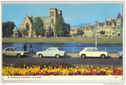 _3pk-681:ST.Andrew's Cathedral, Iverness..> Gent + Retour ..+ Etiket... Auto's Afzender Onbekend... - Inverness-shire
