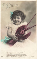 CPA 1 Euro- 1er Avril -(8) -Poisson Fillette Homard - April Fool's Day