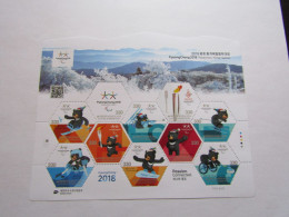 Cor04  Feuille  2018  MNH   Paralympique Hiver - Hiver 2018 : Pyeongchang