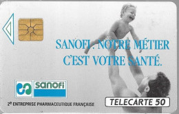 CARTE-PRIVEE-12/1990-D344B-GEMA-SANOFI-Double Fleche-V°Série B0B732-7500Ex Utilisé-TBE - Phonecards: Private Use