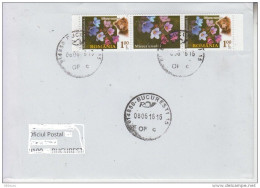 ROMANIA : BEARS & FLOWER Cover Circulated In ROMANIA #384329387 - Registered Shipping! - Lettres & Documents