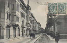 PIACENZA-VIA MILANO-BELLA CARTOLINA  VIAGGIATA IL 7-6-1917 - Piacenza