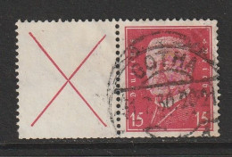 Reichspräsidenten 1928, Combinatie W 30.1, Gestempelt, 15€ Kat. - Carnets & Se-tenant