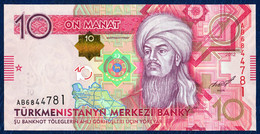TURKMENISTAN 10 MANAT P-31 CENTRAL BANK 2012 UNC - Turkménistan